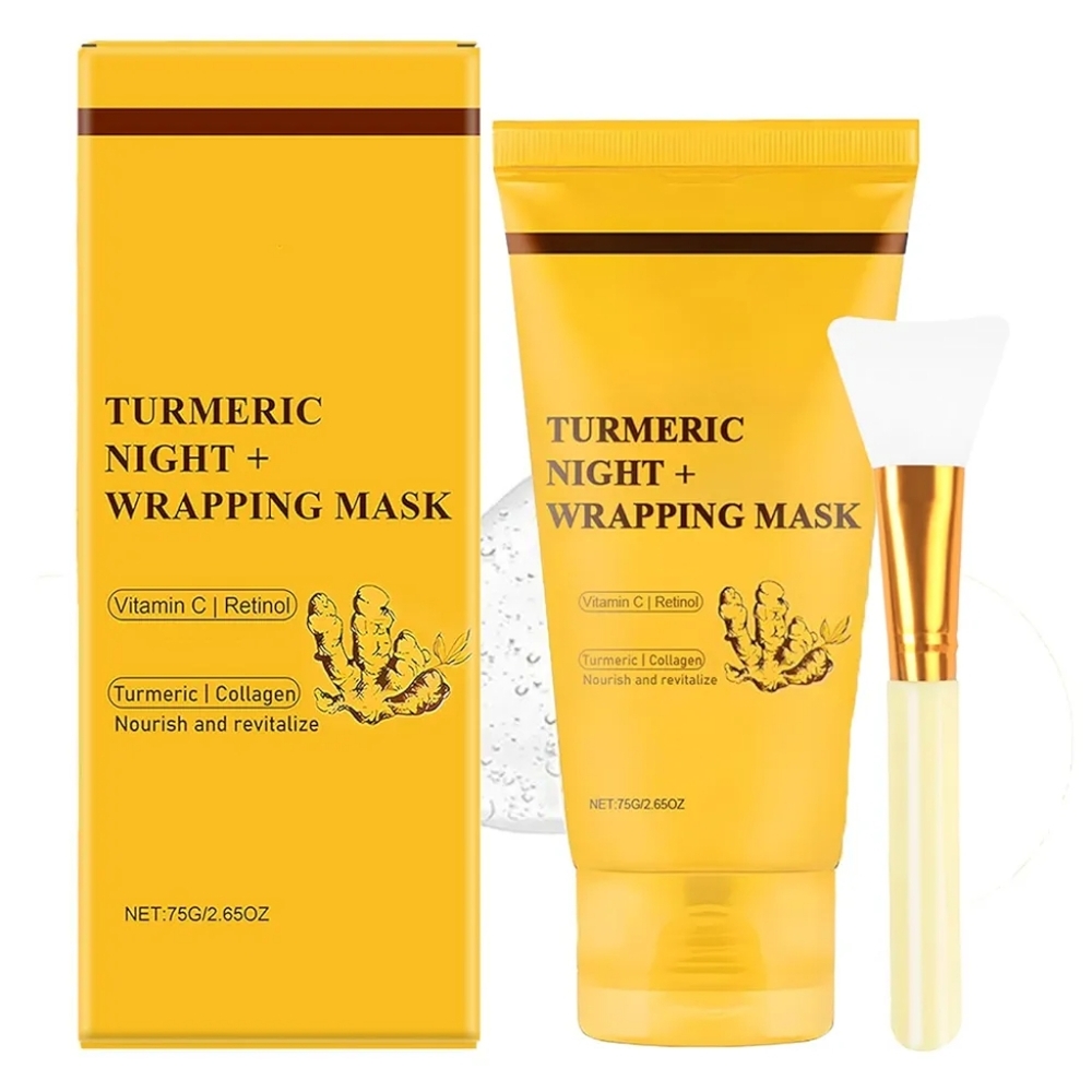 New Turmeric Night Wrapping Treamment  Mask With Brush